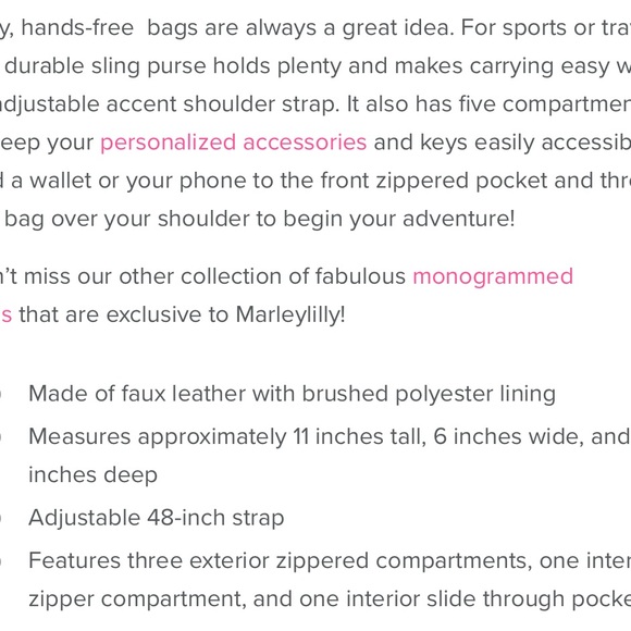 Sling Tote with Initals - Picture 4 of 4